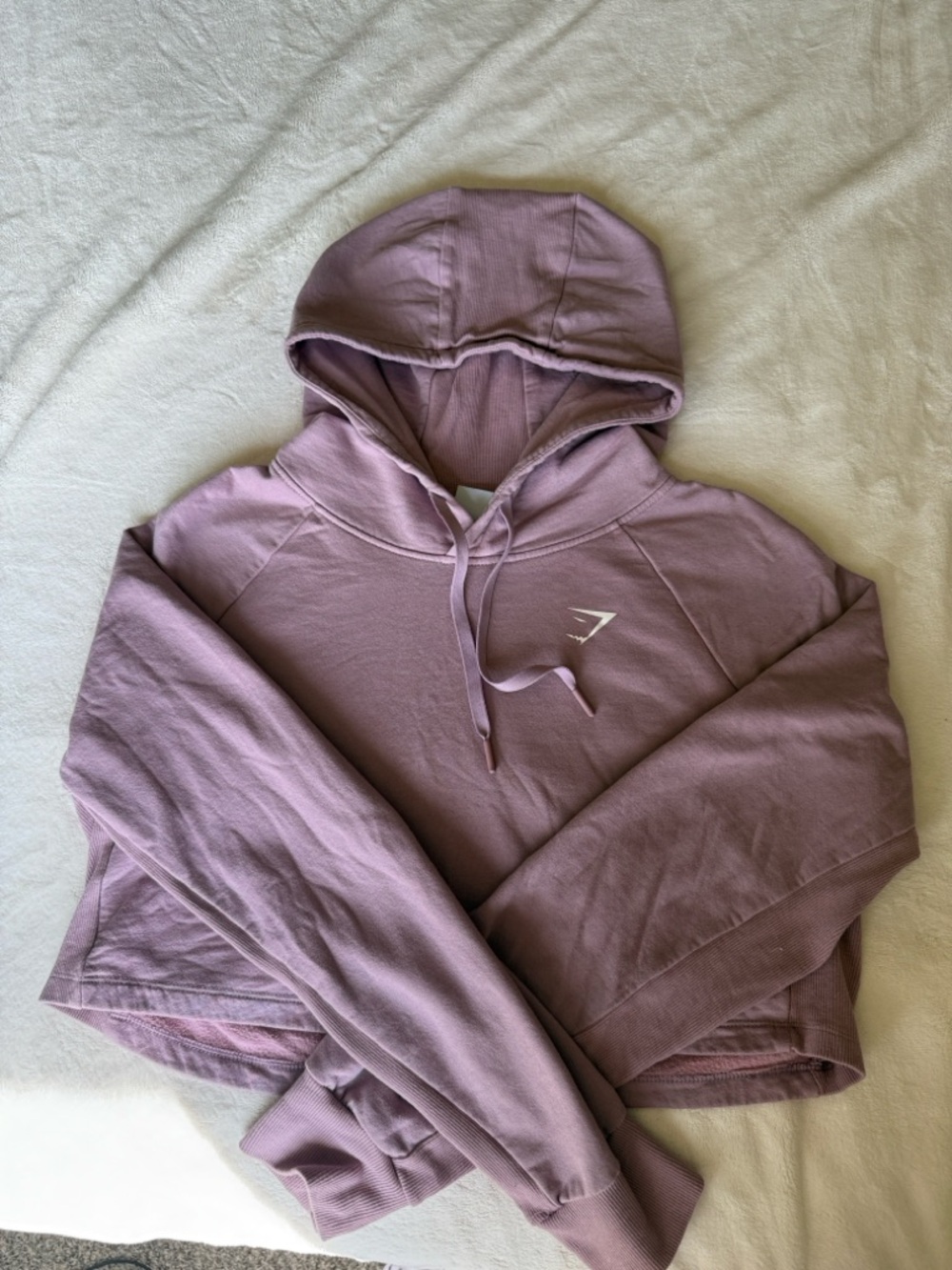 Gymshark Lavender Cropped Pullover Hoodie